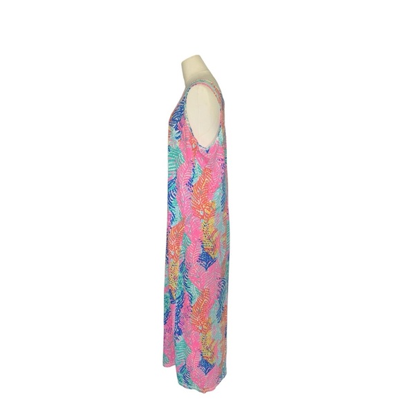 LILLY PULITZER Betty Maxi Dress Electric Feel Sleeveless Scoop Neck Racerback XL - Picture 3 of 5